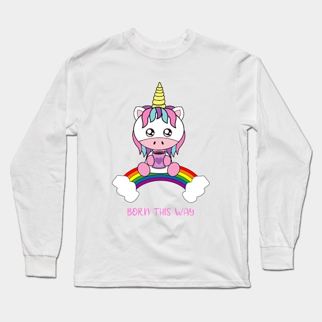 Born this way, lgbt pride Long Sleeve T-Shirt by JS ARTE